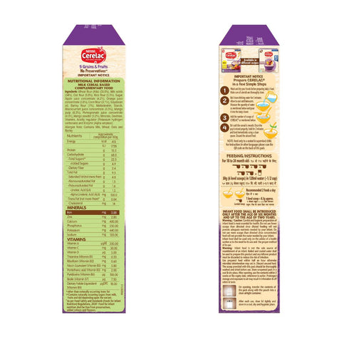 CERELAC Baby Food Cereal | 5 Grains & Fruits